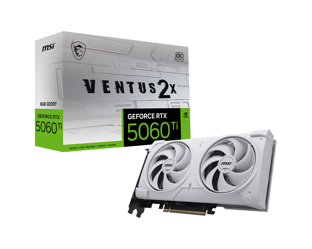 MSI GeForce RTX 5060 Ti 8G VENTUS 2X OC WHITE PLUS